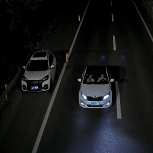 Camera in low-light mode shoots without flashes, reducing light impact